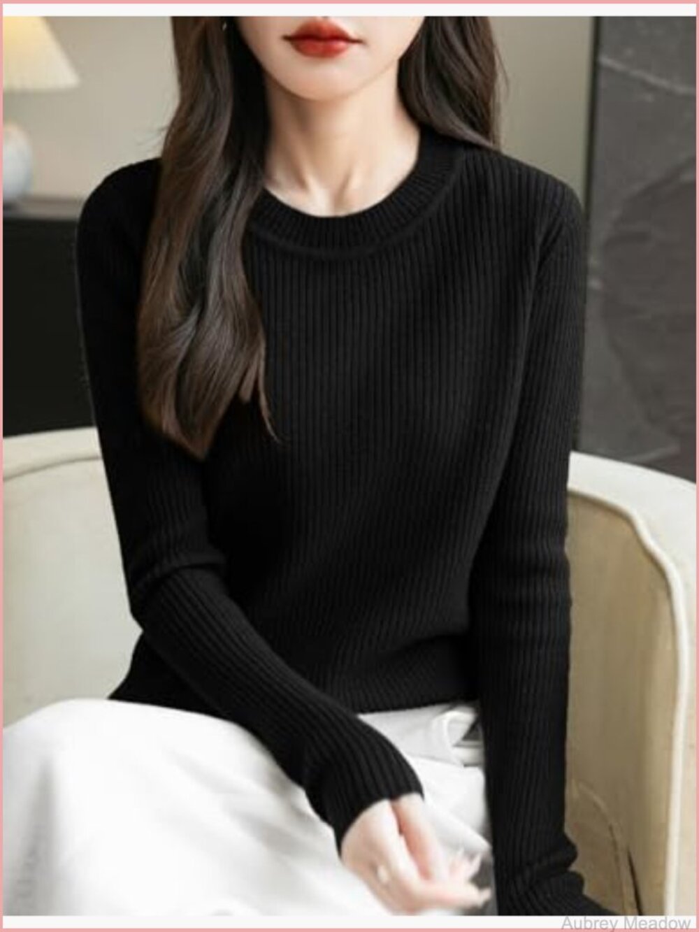 100% Merino Wool Crew Neck Long Sleeve Pullover Sweater - Soft Warm Knit - Picture 2 of 6